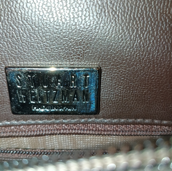 Stuart Weitzman Classic Croc Embossed Leather Hobo Bag - Picture 3 of 9